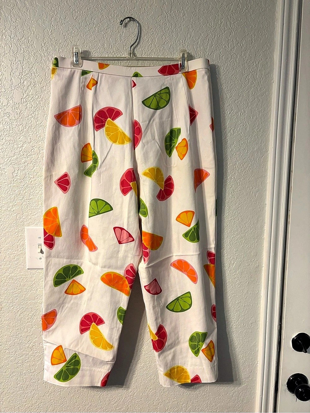 Briggs Printed Cropped Pants Waist 18